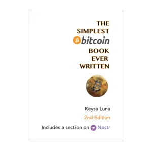 Cover of "The Simplest Bitcoin Book Ever Written" educational guide to Bitcoin