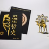 Bitcoin Art Magazine Genesis Edition Gold Foil Cover and Serigraph Print by Asanoha