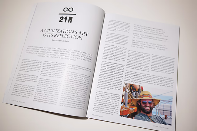 Bitcoin Art Magazine foreword written by Knut Svanholm